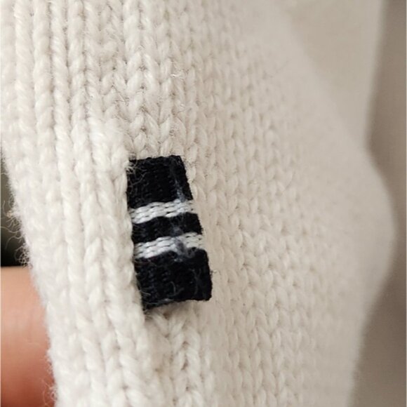 Vintage Nautica Men's Classic Cable Knit Sweater White Ivory Extra Large XL‎ - Picture 8 of 9